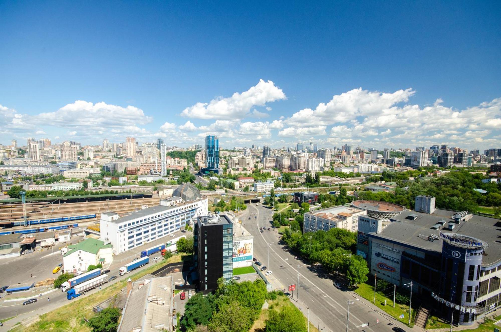 Petrovdom 205-206 Panoramic City View Apartments At Rc Kvartet, Central Railway Station Kiew Exterior foto